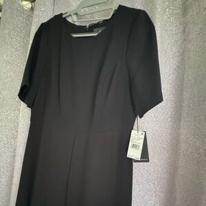 Adrianna Papell Black and White Sleeveless Jumpsuit